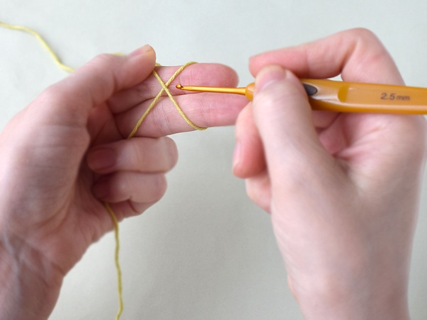 Hilfeseitenbild für 'Handhaltung beim Häkeln'