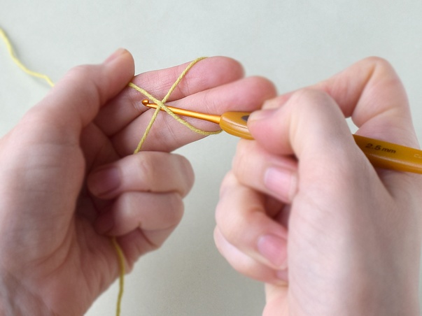 Hilfeseitenbild für 'Handhaltung beim Häkeln'